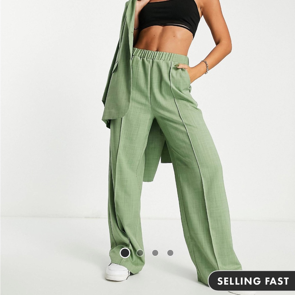 ASOS Design Suit Pants in Green